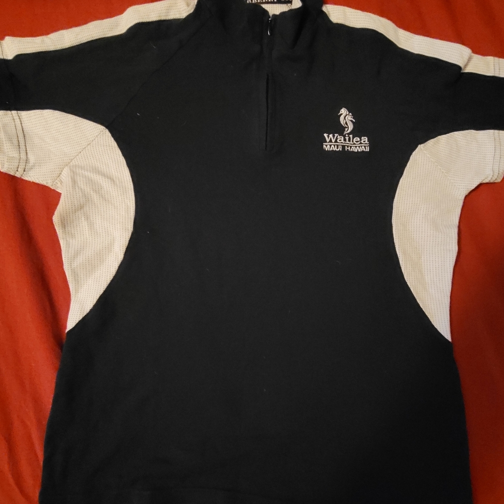 Golf Burberry short sleeve 1/2 zip up